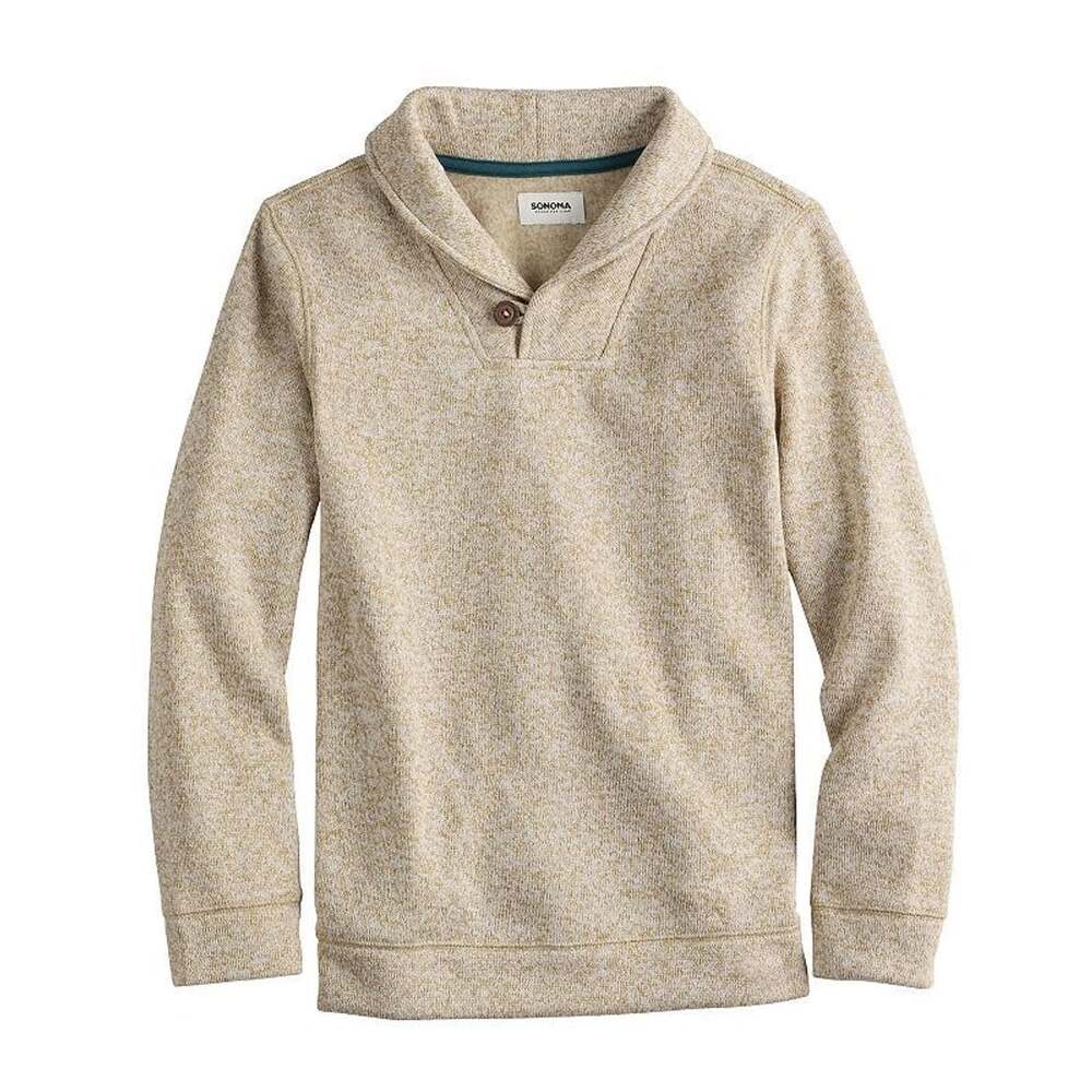 Boys Sonoma Goods For Life shawl neck sweater.